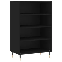 Visoka komoda crna 57 x 35 x 90 cm od konstruiranog drva