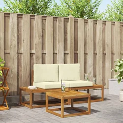 Set vanjskih sofa s jastukom 3 pcs Prirodna