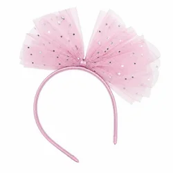 Lillo&Pippo rajf za kosu sa til mašnom, roze
