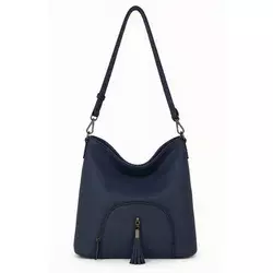 Vrečasta torbica LS COLLECTION Erik Style - modra, hobo
