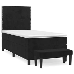 Box spring krevet s madracem crni 80 x 200 cm baršunasti