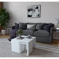 Hanah Home Ortanca Sto za dnevnu sobu, Bela