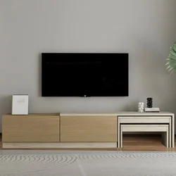 HANAH HOME TV polica Nest Travertine Warm Oak