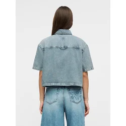 HUGO Bluza Gesila_1  moder denim / bela