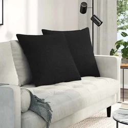 Jastučići za sofu 2 pcs Crna 60 x 60 cm tkanina