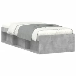 Vidaxl Posteljni okvir betonsko siv 75x190 cm