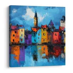 Slika živahni mestni odsevi - 50x50