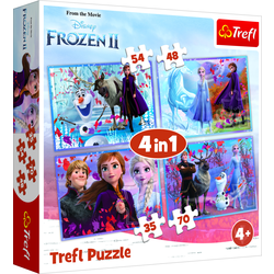 Trefl Slagalica Frozen, 4 komada, 71 deo