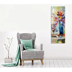 Wallity Dekorativna slika na platnu, 30x80cm, Šarena