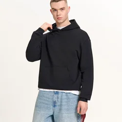 Cropp - Črna pulover s kapuco - črna