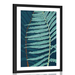 Plakat s paspartujem čudovita praprot - 40x60 no frame