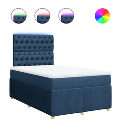 vidaXL vidaXL Box spring postelja z vzmetnico moder 120x200 cm blago, (21305149)
