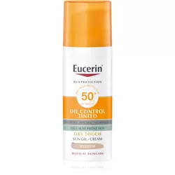 Eucerin Oil Control Tonirani Gel-krem za zaštitu masne kože od sunca SPF 50+ tamni, 50 ml
