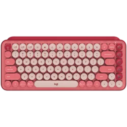 LOGITECH POP Keys Bluetooth Mechanical Keyboard - HEARTBREAKER ROSE - US INTL