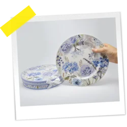 Tanjiri plavo cveće 26 cm, set 2 kom OP25438