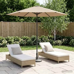 Vrtni suncobran 230 x 230 cm Poliester Pravokutni Sivosmeđa