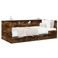 Vidaxl Dnevna postelja s predali brez vzmetnice 90x200 cm