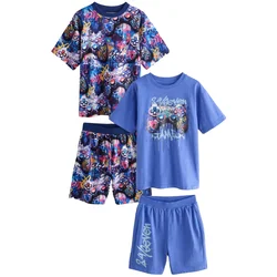 Next Pižama modra/mešane barve