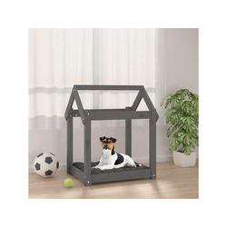 Krevet za pse sivi 61 x 50 x 70 cm od masivne borovine
