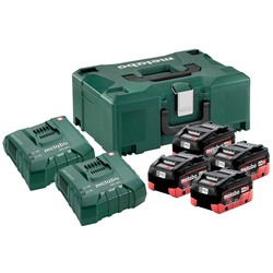 METABO Baterijski paket (LiHD 4x8.0 Ah) + 2x ASC ULTRA polnilec in Metaloc kovček