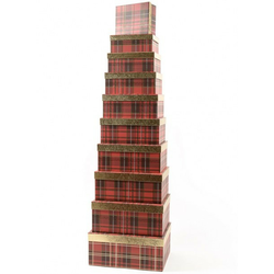 Novogodišnja kutija gold tartan ( 50701 )