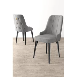 HANAH HOME Set 6 stolica Newa Grey Black