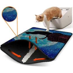 Aberto Design Prostorika za toalet za mačke Nrszn0131, 45 x 60 cm, Tamnoplava