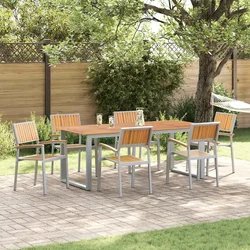 Stolica koja se može slagati 6 pcs Smeđa 56 x 57 x 87 cm
