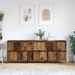 Ormarić za pohranu 3 pcs Staro drvo 60 x 35 x 70 cm