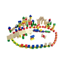 2Kids Toys - Barvne lesene kocke, 500 kosov