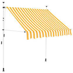 Tenda na ručno uvlačenje 150 cm narančasto-bijela prugasta