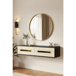Hanah Home komoda Rany 120, 120 cm, zlatna / antracit