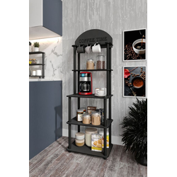 Hanah Home Polica za kafu Lungo, 30x50x140 cm, Crna