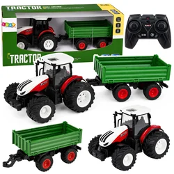 Daljinsko upravljani traktor s prikolico, lučmi, zvokom 1:24