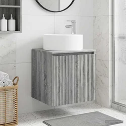 Umivaonik s policom za zid Siva Sonoma 49,5 x 44,5 x 65,5 cm