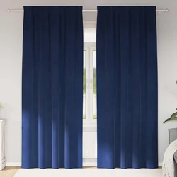 Zavjese za zamračivanje 2 pcs Tamno plava 140 x 225 cm Baršun