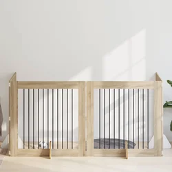 Vrata za pse s postoljem 4 pcs Hrast sonoma 100 x 100 cm
