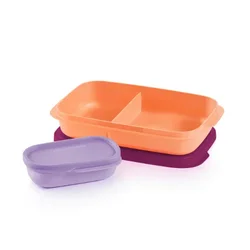 Tupperware Uska kutija za užinu sa pregradom, 590ml + 120ml