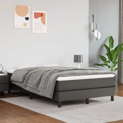 Okvir za krevet s oprugom sivi 120x200 cm od umjetne kože