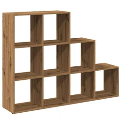 Pregrada/regal za knjige 3 razina hrast 137,5x29x103,5cm drveni
