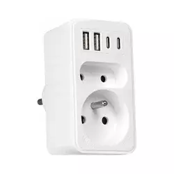 Produžni razvodnik 2x utičnica + 2x USB-C + 2x USB-A