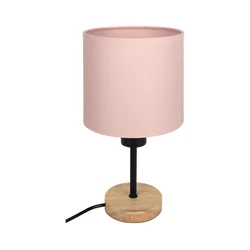 Brilagi - Stona lampa BOBO WOOD 1xE27/25W/230V hrast/crna/ružičasta
