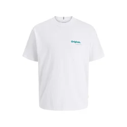 JACK & JONES Majica pastelno modra / temno zelena / bela