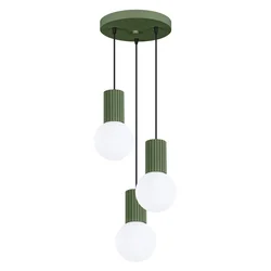 Sollux SL.1725 - Luster na sajli HALO 3xG9/8W/230V, prečnik 25 cm, zelene boje