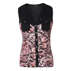 KOROSHI Bluza roza/rosé/staro roza/črna
