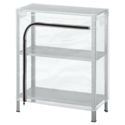 HYLLIS Spojene police s navlakom, providno, 60x27x74 cm