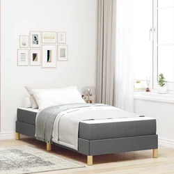 Vidaxl Postelja z vzmetnico Taupe, rjava 100 x 200 cm