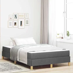 Vidaxl Postelja z vzmetnico Taupe, rjava 120 x 190 cm