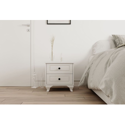 Hanah Home Noćni stočić Rb-058, 45x45x40 cm, Beli