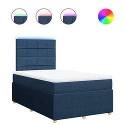 vidaXL vidaXL Box spring postelja z vzmetnico modra 120x190 cm blago, (21307665)